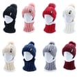 thumbnail image 4 of Sonducket Gorro de invierno para mujer, gorros de aplicación amplia de estilo versátil para mujer, gorro tejido, sombreros de invierno Sombreros rojo, 4 of 6