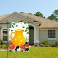 thumbnail image 2 of JOOCAR Linen Garden Flag for Spring Summer Home Outdoor Garden Yard Door Decor 12x18 inch - Bee and Watermelon Design, 2 of 5
