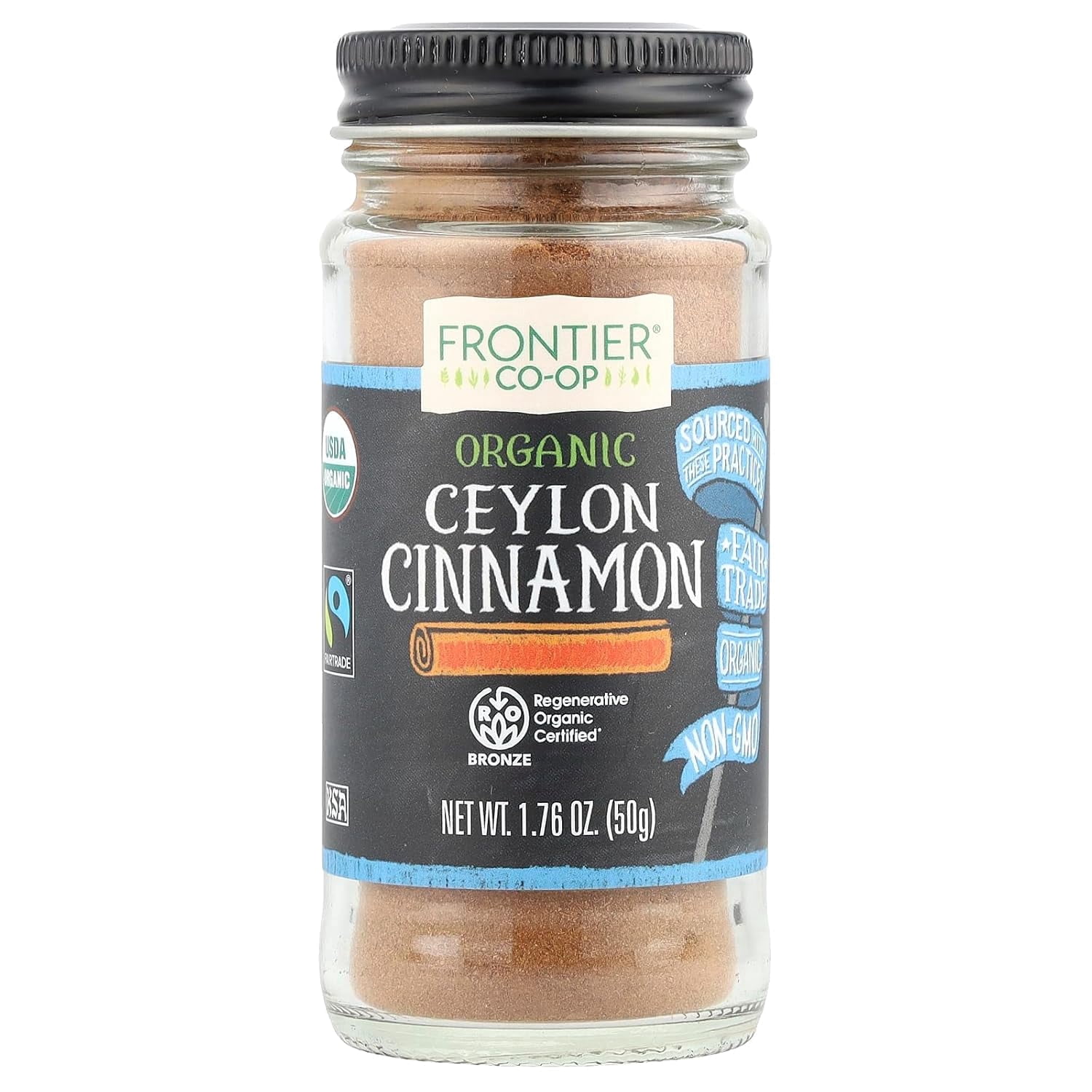 Frontier Natural Products Organic Ceylon Cinnamon 1.76 oz Pack of 4