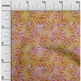thumbnail image 2 of oneOone Viscose Jersey Pale Orange Fabric Leaves Dress Material Fabric Print Fabric By The Yard 60 Inch Wide, 2 of 7