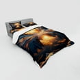 thumbnail image 2 of Ambesonne Lake Bedding Set 4 Pcs, Reflection Snowy Mountain Dawn, Queen, Orange and Dark Blue, 2 of 2