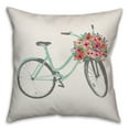 thumbnail image 2 of Creative Products Flower Delivery Bike 18x18 Spun Poly Pillow, 2 of 3