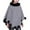 Gray, variant on YYDGH Women's Batwing Sleeve Cardigan Shawl Faux Fur Trim Cloak Poncho Sweater Cape Oversized Winter Cape