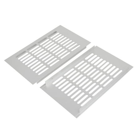 

Unique Bargains 2pcs 250mmx150mm Aluminum Alloy Air Vent Louvered Grill Cover Ventilation Grille