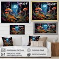thumbnail image 4 of Designart "Mushroom Forest Fantasy Dream I" Landscapes Framed Wall Art - Modern Blue Abstract Landscapes Entryway Framed Wall Art, 4 of 6