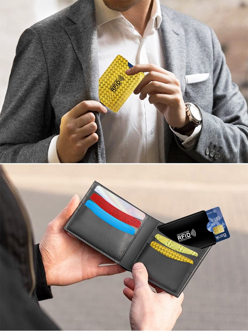 rfid card sleeves walmart 14pcs Rfid Blocking Sleeves, TSV Credit Card Protector, Identity Theft Protection Secure Sleeves with Slim Design, Adult Unisex, Size: One size