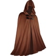 thumbnail image 6 of Adult Hooded Cloak Vintage Renaissance Cape with Horn Toggle Buttons Long Robe for Men Women Medieval Wizard Elf Cosplay Halloween Party Fantasy Costume, 6 of 9