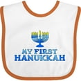 thumbnail image 3 of Inktastic My First Hanukkah with Menorah Boys or Girls Baby Bib, 3 of 4