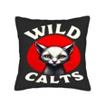 thumbnail image 4 of Set of 2 Throw Pillow Covers 18x18in - Bold Red Background with Stylized Cat Design Modern Edgy Aesthetic for Couch Bed Car, 4 of 8