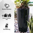 thumbnail image 4 of XBrand 29.5" H Black Plastic Self Watering Indoor Outdoor Tall Round Planter Pot, Decorative Gardening Pot, Home Décor Accent, 4 of 10