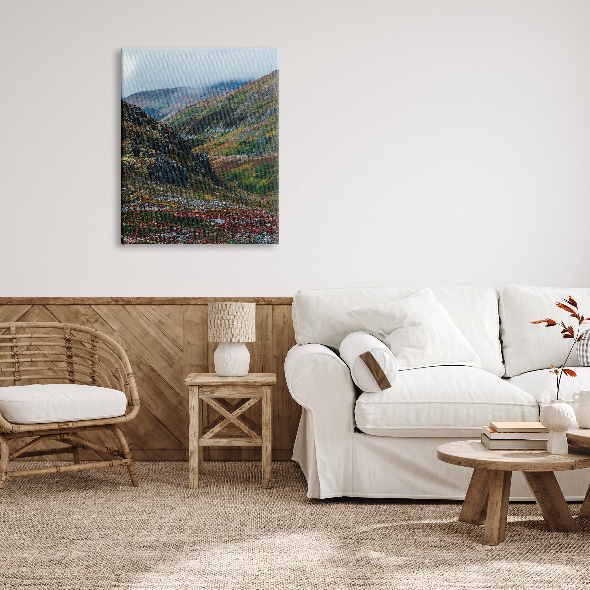 Stupell Industries Mountain Peaks Scenery Landscape Photography Gallery Wrapped Canvas Art Print Wall Art, 30 x 40