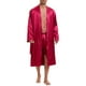 thumbnail image 1 of Bata de satén INSPIRE CHIC para hombres, ropa de noche, bata kimono de manga larga, pijama con conjunto de pantalones cortos XL roja, 1 of 1