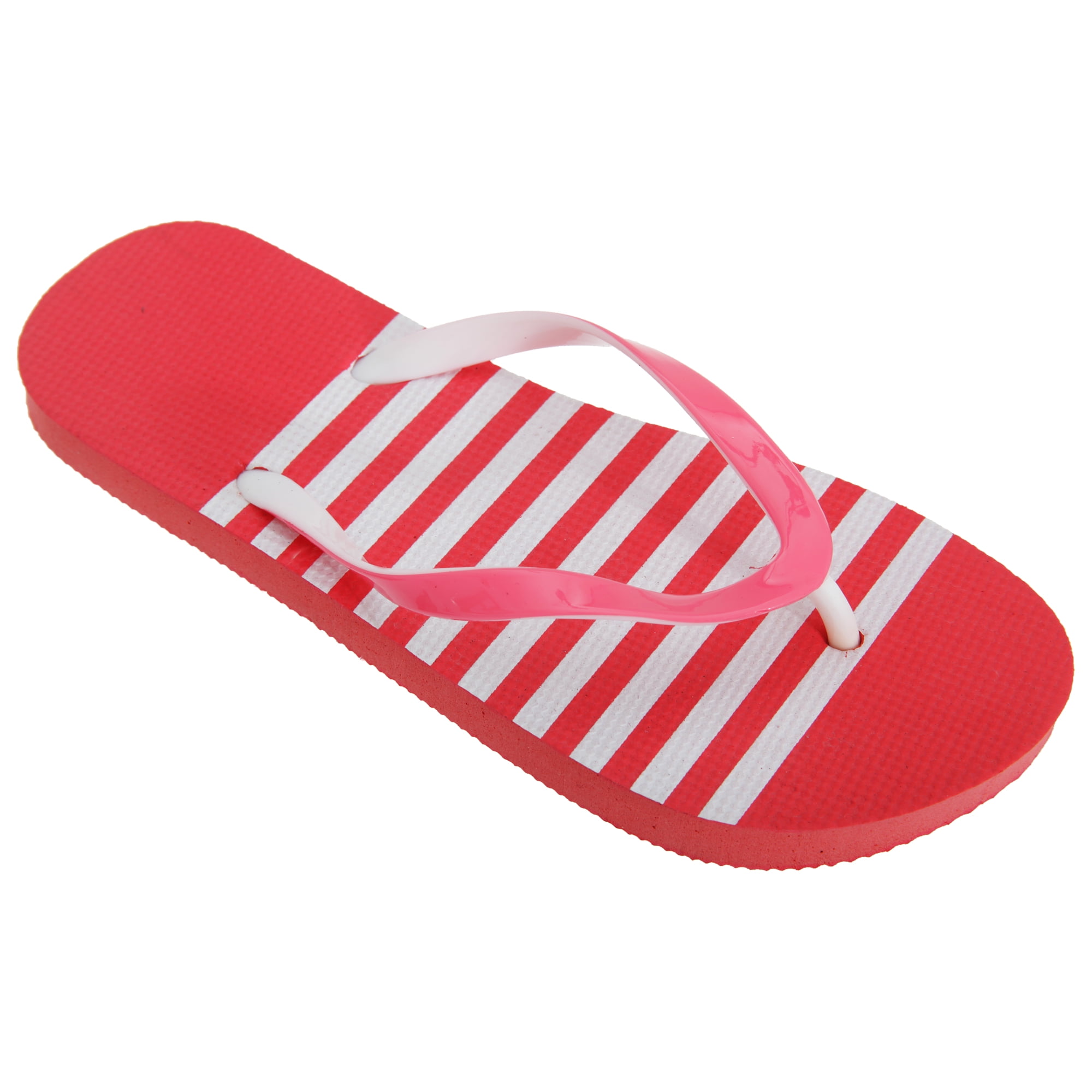 FLOSO Womens/Ladies Striped Toe Post Flip Flops | Walmart Canada