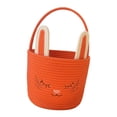 thumbnail image 4 of Cesta de conejito de Pascua con asa, adorable bolsa de golosinas vacía, organizador de almacenamiento Naranja, 4 of 9