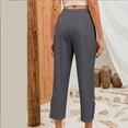 thumbnail image 5 of DPTALR Women's Lightweight Casual Pants,Elastic Waist with Drawstring and Pockets,Gray,Size XXL, 5 of 7
