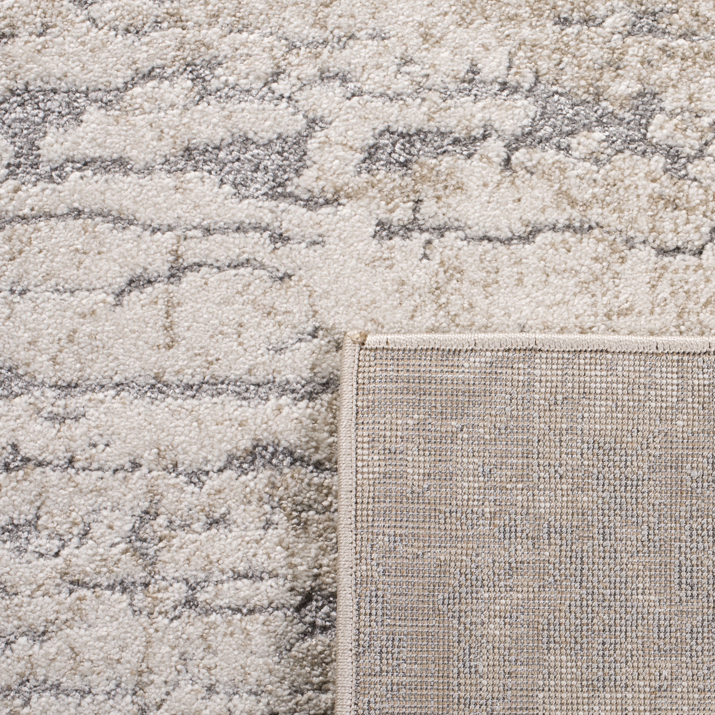 SAFAVIEH Spirit Annabelle Abstract Area Rug, Taupe/Ivory, 8' x 8' Square