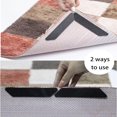 thumbnail image 3 of Pinzas para alfombras, 12 piezas antideslizantes para pisos de madera dura, alfombras de esquina antirizado, pinzas para alfombras lavables y reutilizables para alfombras de área, 3 of 5