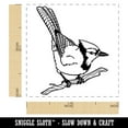 thumbnail image 2 of Blue Jay Bird on Branch Self-Inking Rubber Stamp Ink Stamper - Black Ink - Small 1 Inch, 2 of 7