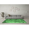 thumbnail image 3 of Ahgly Company Machine Washable Indoor Round Oriental Emerald Green Industrial Area Rugs, 7' Round, 3 of 4