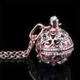 thumbnail image 5 of Exquisite Rhinestone Lantern Aromatherapy Cage Necklace Clavicle Chain Sweater Chain Party Birthday Gift Female Jewelry Accessories (Light Rose Gold), 5 of 5