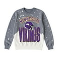 thumbnail image 7 of Women's Gameday Couture  Gray Minnesota Vikings Arch Rivals Faded Wash Sweatshirt, 7 of 7