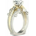 thumbnail image 2 of beryl_creation 2.20 Ct Round Cut White Diamond Bridal Set Engagement Rings 14k Twon Tone Gold Finish With 925 Sterling Silver -5, 2 of 2