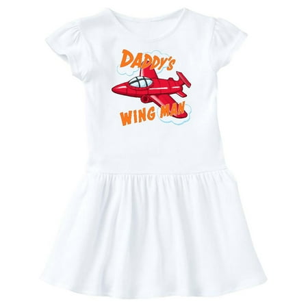

Inktastic Daddys Wingman for fathers day Gift Toddler Girl Dress
