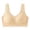 Khaki, variant on Chiccall Womens Wireless Everyday Sports Bras V Ribbed Fabric Wide Strap Seamless Solid Color Pull-On No Underwire Complete Cup Athletic Tshirt Bras