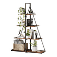 thumbnail image 1 of Book Shelf, 4 Tier Ladder Shelf, Ladder Bookcase with Sailboat A Shaped Structure, Bookshelf with Sturdy Shelves Display, Wooden Storage Bookshelves for Living Room, Home Office, Bedroom, 1 of 8