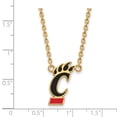 thumbnail image 2 of 14k Gold Plated Silver U of Cincinnati Lg Enamel Pendant Necklace, 2 of 3
