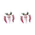 thumbnail image 2 of Cateissary 9 Pieces Wedding Car Decorations Kit Bows Flower Silk Ribbon Set rosa melocotón 2Conjunto, 2 of 6