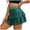 Green, variant on Women Sequin Skirt Sparkly Cute High Waist Ruffle Flowy Shiny Glitter Mini Short Skirts Night Out Club Party (Red, L)