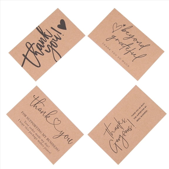 120 Pcs Exquisite Paper Thank You Cards ,for Small Business Appreciation Card Gift Decoration