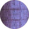 thumbnail image 1 of Ahgly Company Machine Washable Indoor Round Oriental Blue Industrial Area Rugs, 3' Round, 1 of 4