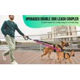 thumbnail image 4 of 2 Dogs Leash Coupler, 360° Swivel Double Leashes for 2 Dogs, Adjustable Length Dog Walking and Training Leash for Small Medium Large Two Dogs (Rose Red), 4 of 6
