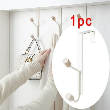 VerPetridure Over The Door Hook Bathroom Organizer Towel Rack,Stainless Steel Door Hanger Holder for Coat Robe Hat Clothes Towels Hanging