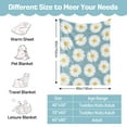 thumbnail image 4 of Flower Daisy Gifts Blanket, Christmas Gift Flower Throw Blanket for Kids Women, Gifts Blanket for Birthday, Leightweight Soft Cozy Blanket Home Couch Living Room Decor All Season Pink(40"x50"), 4 of 7