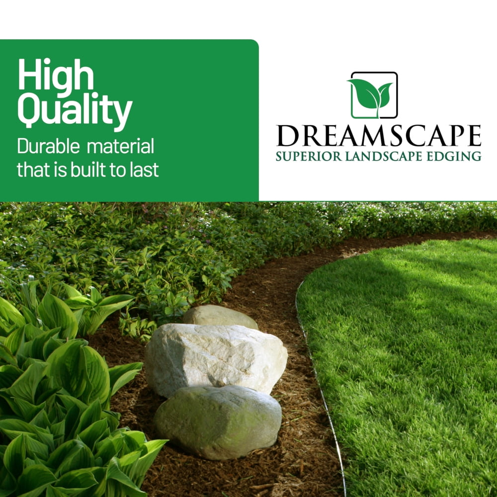 Dreamscape YardEdge Landscape Edging, Bronze Duraflex Aluminum, 8 Pack 6ft Garden Border Strips, 48ft Total