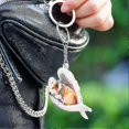 thumbnail image 3 of Hanging Ornament Keychain Cute Sleeping Angel Dog Wing Pendant Dog Gift, 3 of 4