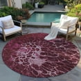 thumbnail image 6 of Addison Rugs Chantille Indoor/Outdoor Transitional Modern Merlot Washable Round Rug, 8' x 8', 6 of 6