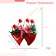thumbnail image 4 of 8 adornos de campanas navideñas, cascabeles dobles con lazo de cuadros escoceses y bayas de acebo, adornos de metal para árboles de Navidad de 1,5 x 2,8 x 5,5 pulgadas para decoración de puertas de fi, 4 of 5