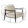 thumbnail image 7 of FurnitureR Set of 2 Modern Leather Armchair Accent Chair, Brown, 7 of 7