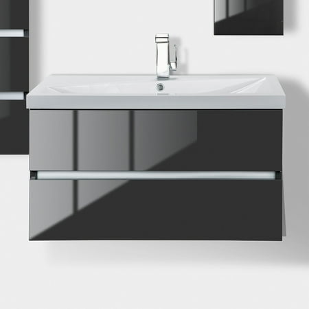 Cutler Kitchen Bath Sangallo 36 In Wall Hung Gloss Bathroom