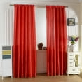 thumbnail image 3 of Color sólido satinado tul puerta ventana cortina habitación balcón media cortina opaca Hugtrwg  Para estrenar, 3 of 5