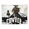 thumbnail image 5 of Nawypu Western Cowboy Tapestry Riding Horse Animals Hats Boots Print Tapestries for Bedroom,Black White Stars Art Graffiti Wall Hangings Art Style Home Decorative Gift for Living Room, 5 of 6