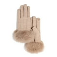 thumbnail image 2 of Faux Fur Winter Gloves for Women - Very Soft Fur Lined Mittens, 2 of 8