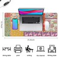 thumbnail image 5 of Long Mouse Pads for Desk,Pioneer Flower Floral Print Pattern Desk Mats on Top Of Desks, Desk Mouse Pad Extra Large with 3mm Non-Slip Base and Stitched Edge for Gaming,Office,Work,Home 35.4"x15.7", 5 of 6