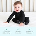 thumbnail image 3 of Pijama elegante de viscosa de cacahuete para bebés de bambú de 6 a 9 meses, 3 of 7