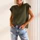 thumbnail image 3 of Suéteres de otoño para mujer Color sólido Básico Casual Ajuste holgado Traje de vacaciones de talla grande, 3 of 9