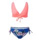 thumbnail image 2 of Gibobby Conjunto de traje de baño de bikini Traje de baño dividido de puntos con correa de bikini sexy para mujer(Azul,XL), 2 of 5